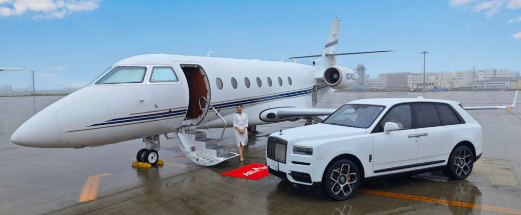 Is it possible for Japanese to use a short private jet